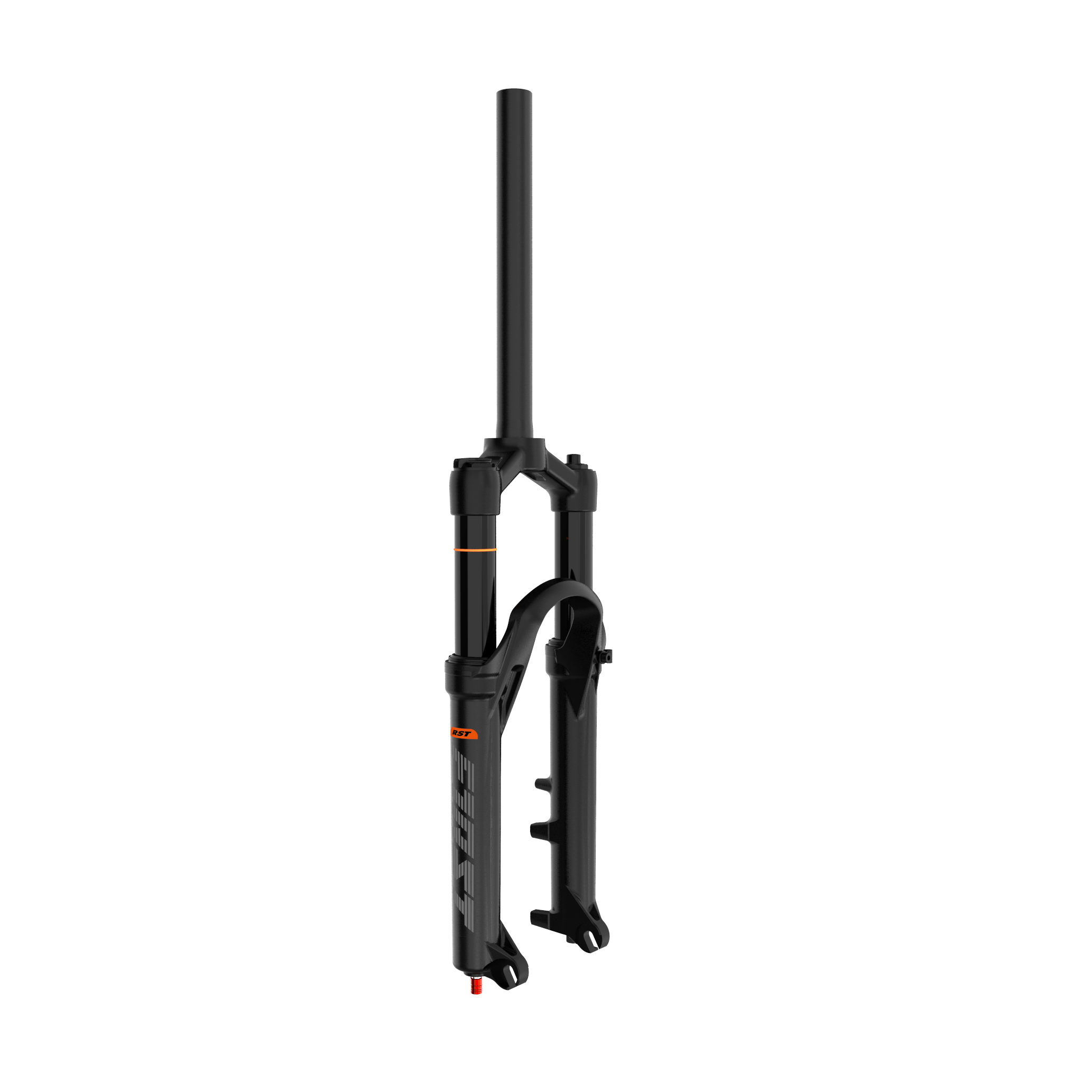 RST F1RST 20 Air Suspension Fork – 100mm Travel, 9x100mm Open Dropout, 28.6mm Steerer, Matte Black